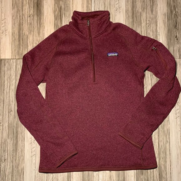 SOLD- Patagonia Better Sweater 1/4 Zip Fleece Dark Currant Womens Medium - Picture 1 of 5